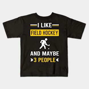 3 People Field Hockey Kids T-Shirt